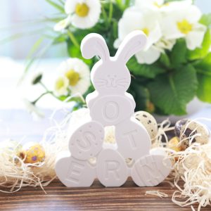 Silikon - Gießform - Osterhase mit Ostereiern - Ostereier Pyramide - Ostern