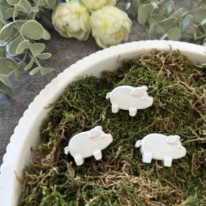 Silikon - Gießform - Matte - Glücksschweine - Schweinchen - für 20 Figuren