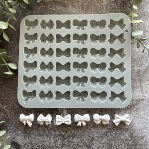Silikon - Gießform - Matte - Mini Schleifen Mix - für 36 Figuren