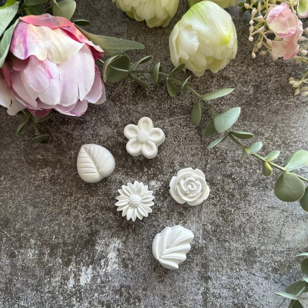 Silikon - Gießform - Matte - Blumen und Blüten - für 16 Figuren – Bild 4