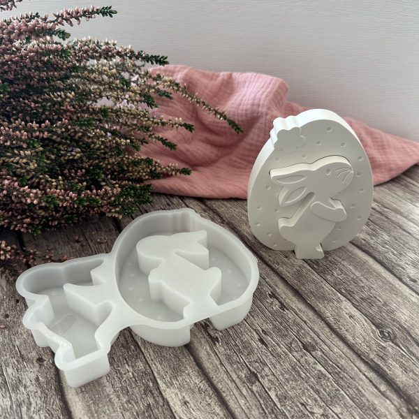 Silikon - Gießform - Osterhasen mit Osterei - Silhouette - multifunktional – Bild 10