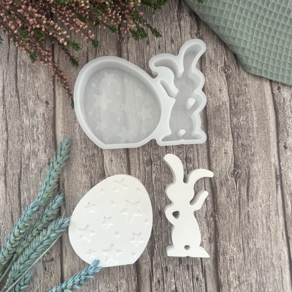 Silikon - Gießform - Kleine sportliche Osterhasen mit Ostereiern - Ostern - aus 4 Varianten wählbar – Bild 16