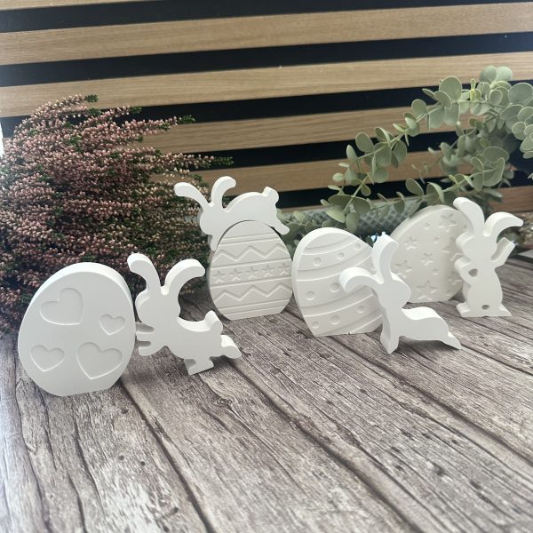 Silikon - Gießform - Kleine sportliche Osterhasen mit Ostereiern - Ostern - aus 4 Varianten wählbar
