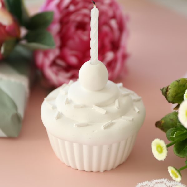 Silikon - Gießform - Cupcake / Muffin - für Kuchenkerze / Geburtstagskerze