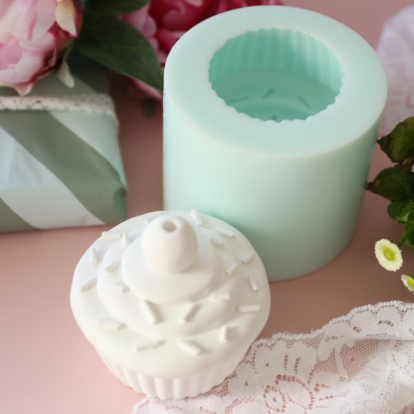 Silikon - Gießform - Cupcake / Muffin - für Kuchenkerze / Geburtstagskerze – Bild 16