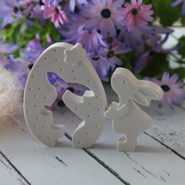 Silikon - Gießform - Osterhasen mit Osterei - Silhouette - multifunktional – Bild 2