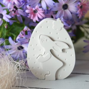 Silikon - Gießform - Osterhasen mit Osterei - Silhouette - multifunktional