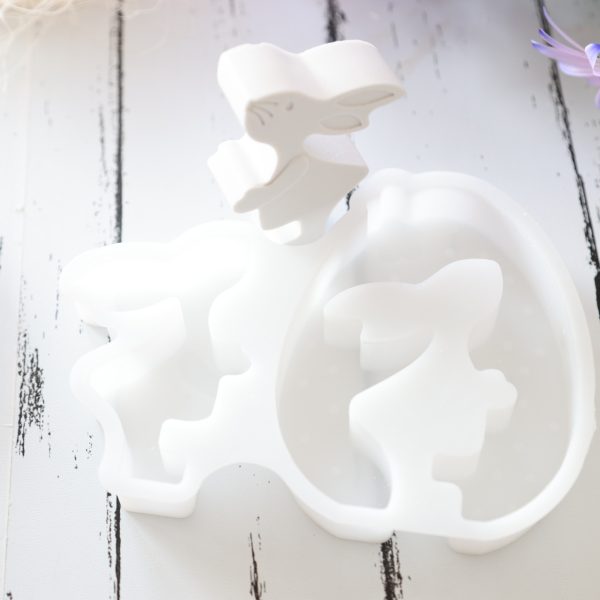 Silikon - Gießform - Osterhasen mit Osterei - Silhouette - multifunktional – Bild 9