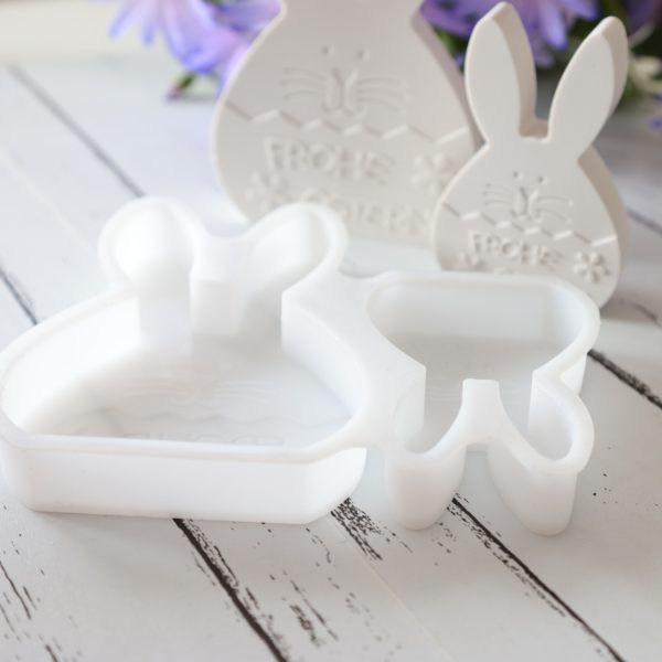 Silikon - Gießform - Frohe Ostern - Osterhasen Duo – Bild 3