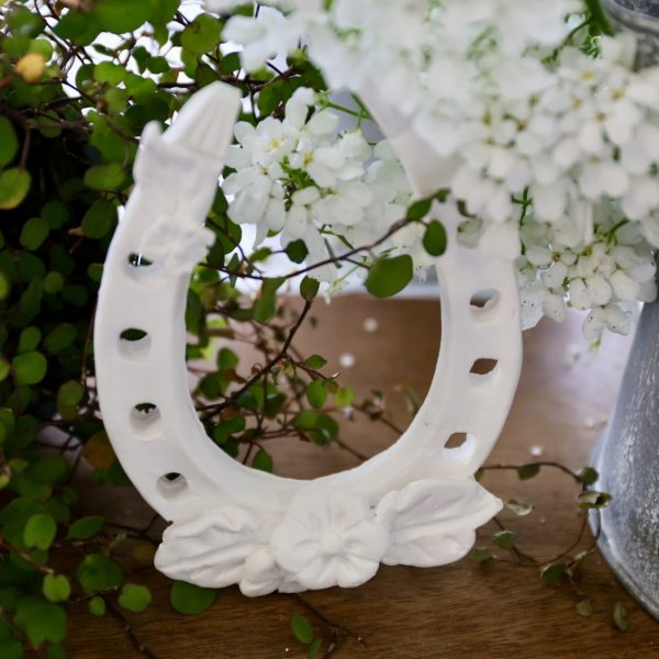 Silikon - Gießform - Hufeisen - Glücksbringer mit Blumen – Bild 4