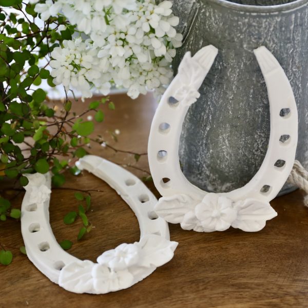 Silikon - Gießform - Hufeisen - Glücksbringer mit Blumen – Bild 6