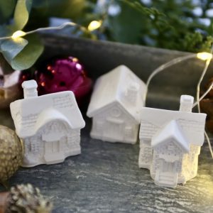 Silikon - Gießform - Mini Häuser - Schnee - Weihnachten - Multiform -