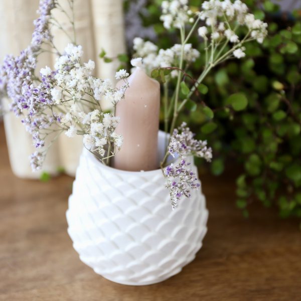 Silikon - Gießform - Gemusterte Teelichtbecher - Teelichthalter - wähle aus 2 Varianten – Bild 3