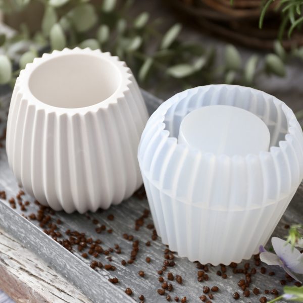 Silikon - Gießform - Gemusterte Teelichtbecher - Teelichthalter - wähle aus 2 Varianten – Bild 26