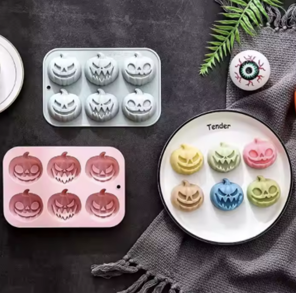 Silikon - Gießform - Grusel Kürbisse - Matte - Halloween