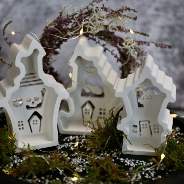 Silikon - Gießform - Grusel Lichthäuser - Halloween