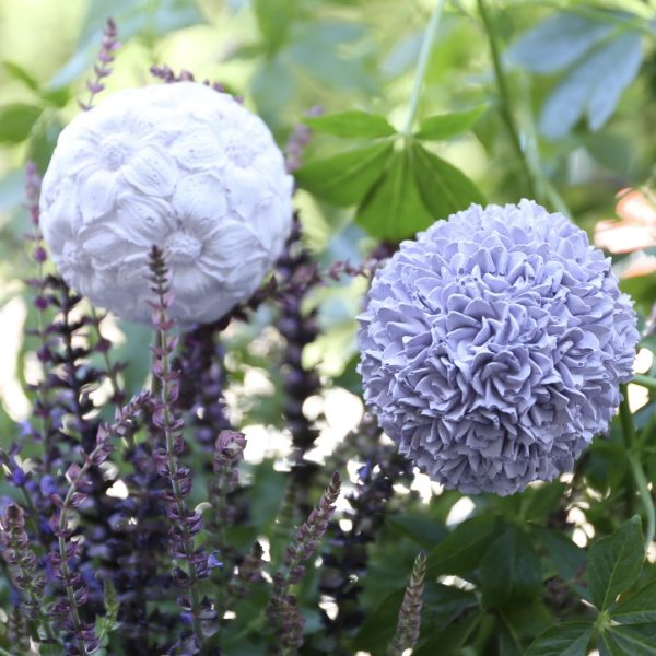 Silikon - Gießform - Kleine Zarte Blumenkugel - flache Blüten – Bild 17
