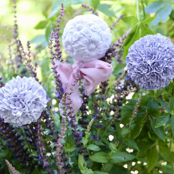 Silikon - Gießform - Kleine Zarte Blumenkugel - flache Blüten – Bild 20
