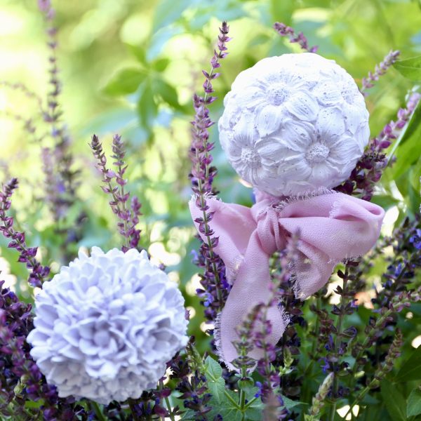 Silikon - Gießform - Kleine Zarte Blumenkugel - flache Blüten – Bild 22