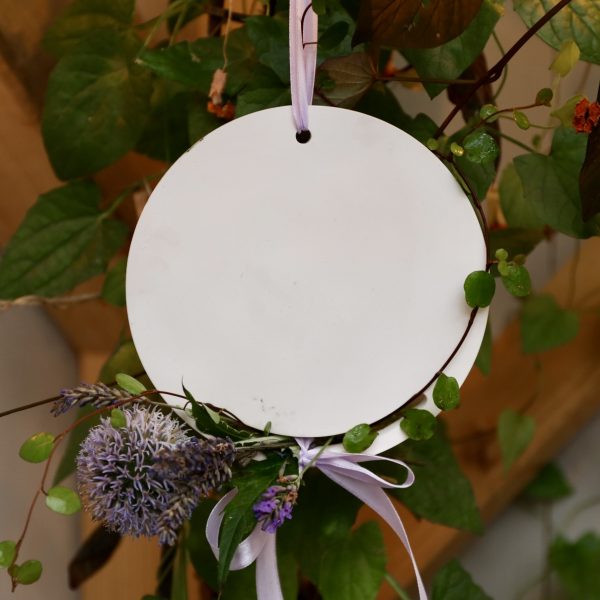 Silikon - Gießform - Dekoring - Anhänger - rund - mit Aussparung für z.B. Lichterkette / Kunstblumen - mit Platz für Rub Ons - wähle aus 3 Optionen – Bild 19