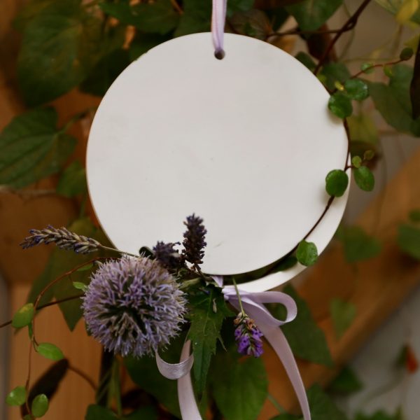 Silikon - Gießform - Dekoring - Anhänger - rund - mit Aussparung für z.B. Lichterkette / Kunstblumen - mit Platz für Rub Ons - wähle aus 3 Optionen – Bild 20