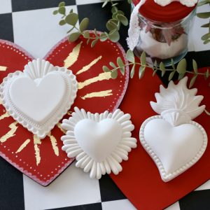 Silikon - Gießform - Wild Hearts - Herzen - wähle aus 3 Varianten