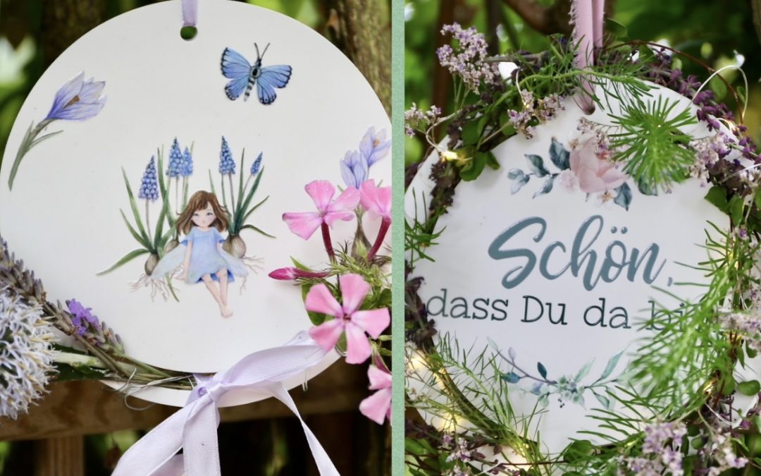 Silikon – Gießform – Dekoring – Anhänger – rund – mit Aussparung für z.B. Lichterkette / Kunstblumen – mit Platz für Rub Ons – wähle aus 3 Optionen