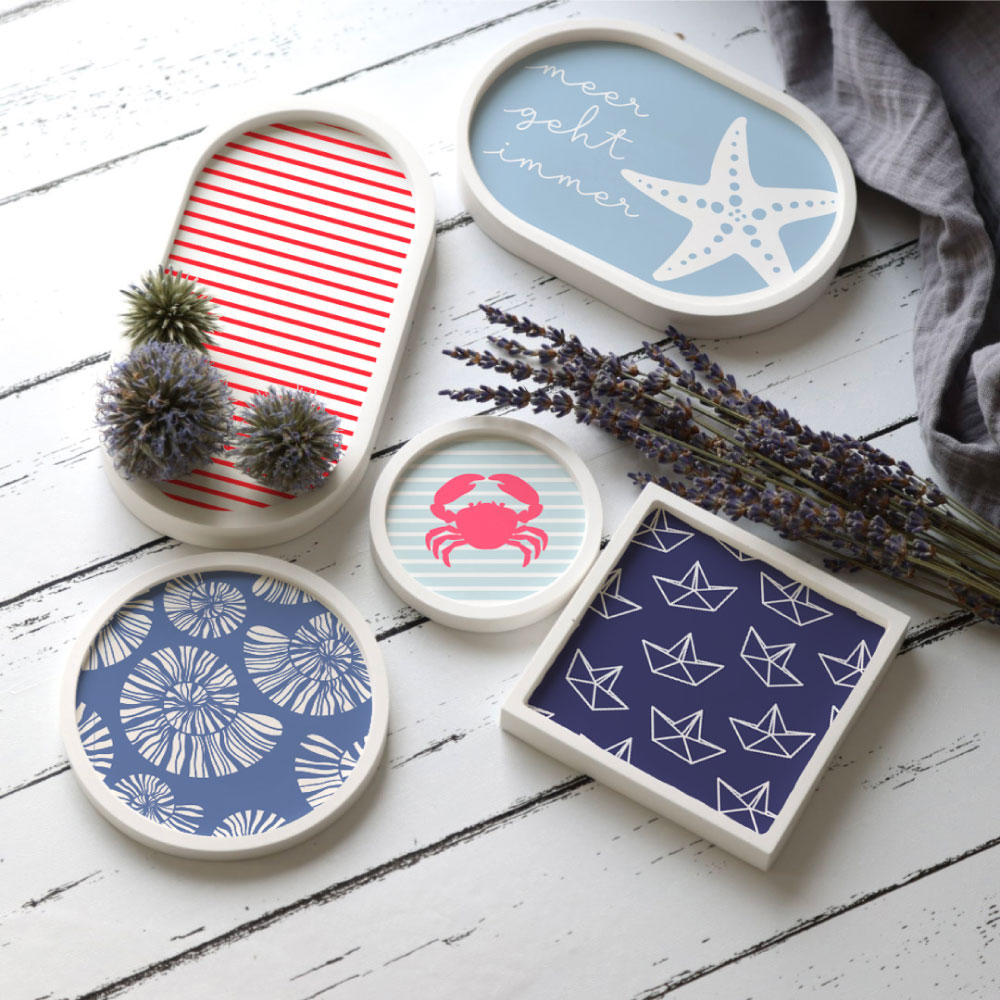 Outdoorstoff - Maritim - Inlays für Silikon - Probierset - studio.mARTinchen