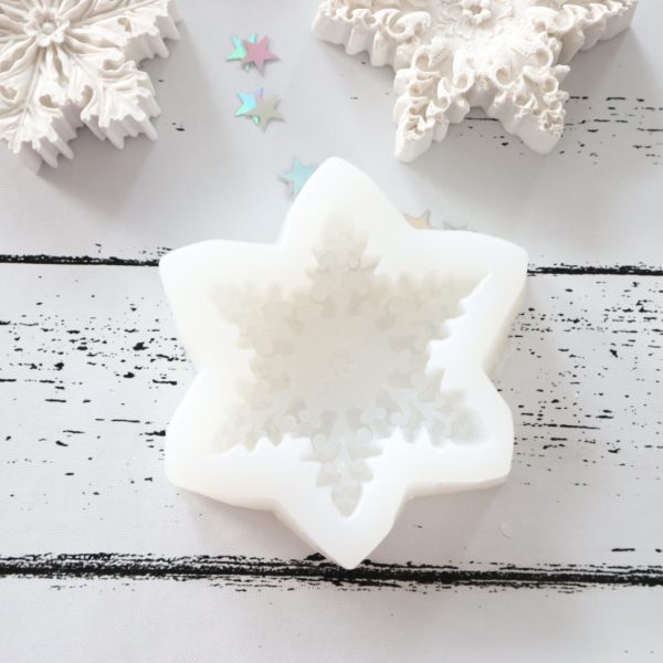 Silikon - Gießform - Delicate Snowflakes - Schneeflocken - wähle aus 3 Varianten – Bild 6