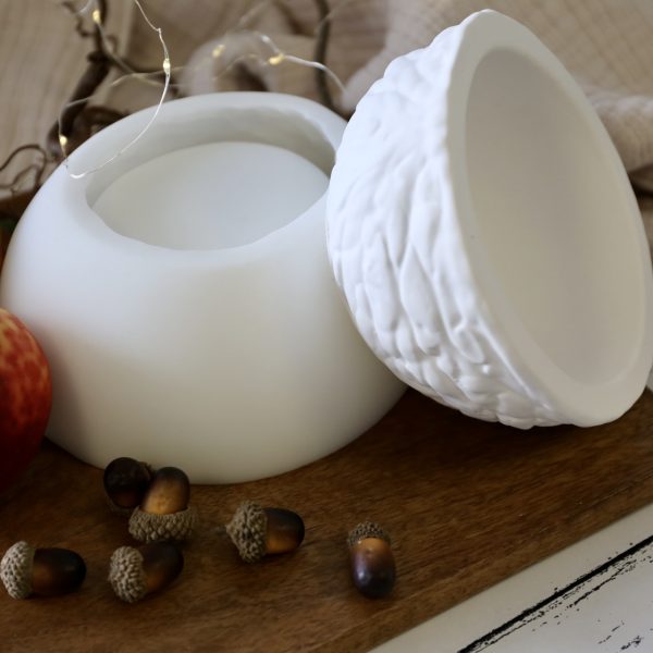 Silikon - Gießform - Walnuss Schale - Dekoschale - Pflanzschale - Kerzenschale - Herbst - Weihnachten - Teelichthalter – Bild 8