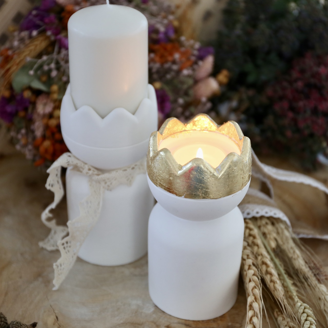 Silikon - Gießform - Kerzenhalter - Teelichthalter - Maxi Teelichthalter - König mit Krone - Weihnachten - Teelichthalter – Bild 8