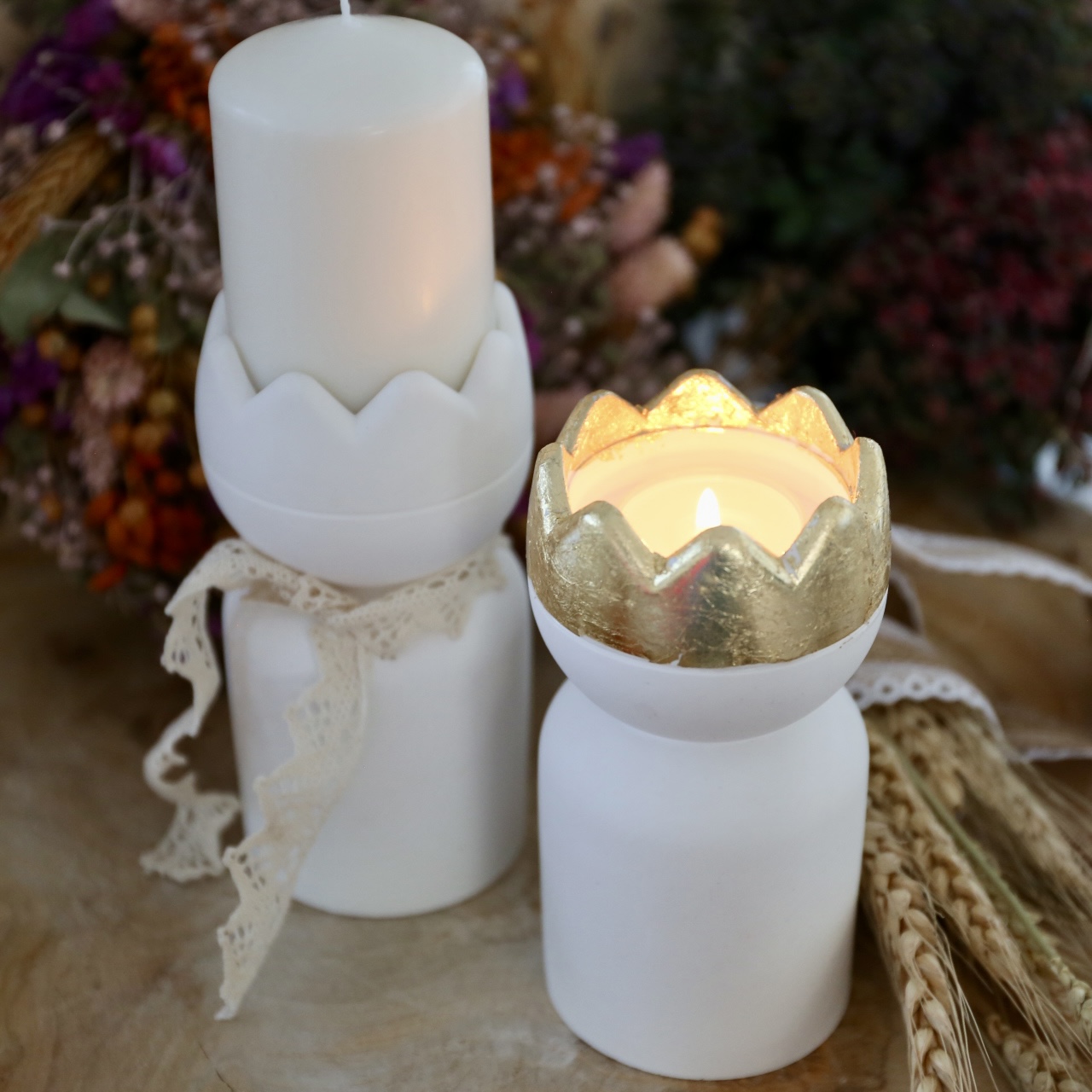 Silikon - Gießform - Kerzenhalter - Teelichthalter - Maxi Teelichthalter - König mit Krone - Weihnachten - Teelichthalter – Bild 9