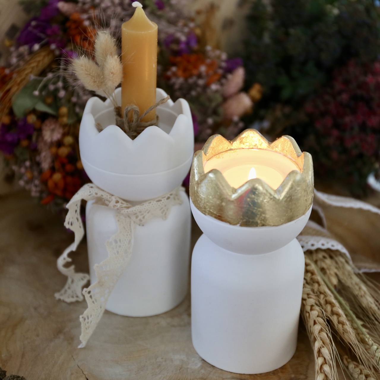 Silikon - Gießform - Kerzenhalter - Teelichthalter - Maxi Teelichthalter - König mit Krone - Weihnachten - Teelichthalter – Bild 10