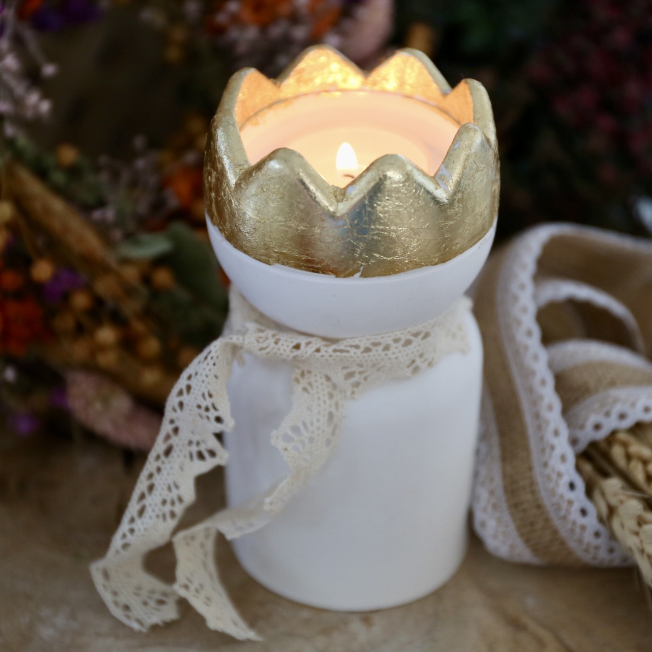 Silikon - Gießform - Kerzenhalter - Teelichthalter - Maxi Teelichthalter - König mit Krone - Weihnachten - Teelichthalter – Bild 12