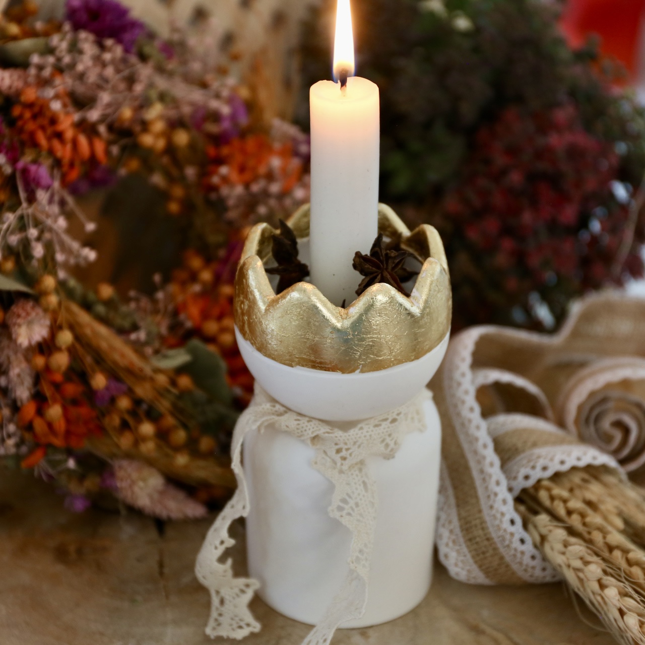 Silikon - Gießform - Kerzenhalter - Teelichthalter - Maxi Teelichthalter - König mit Krone - Weihnachten - Teelichthalter – Bild 14