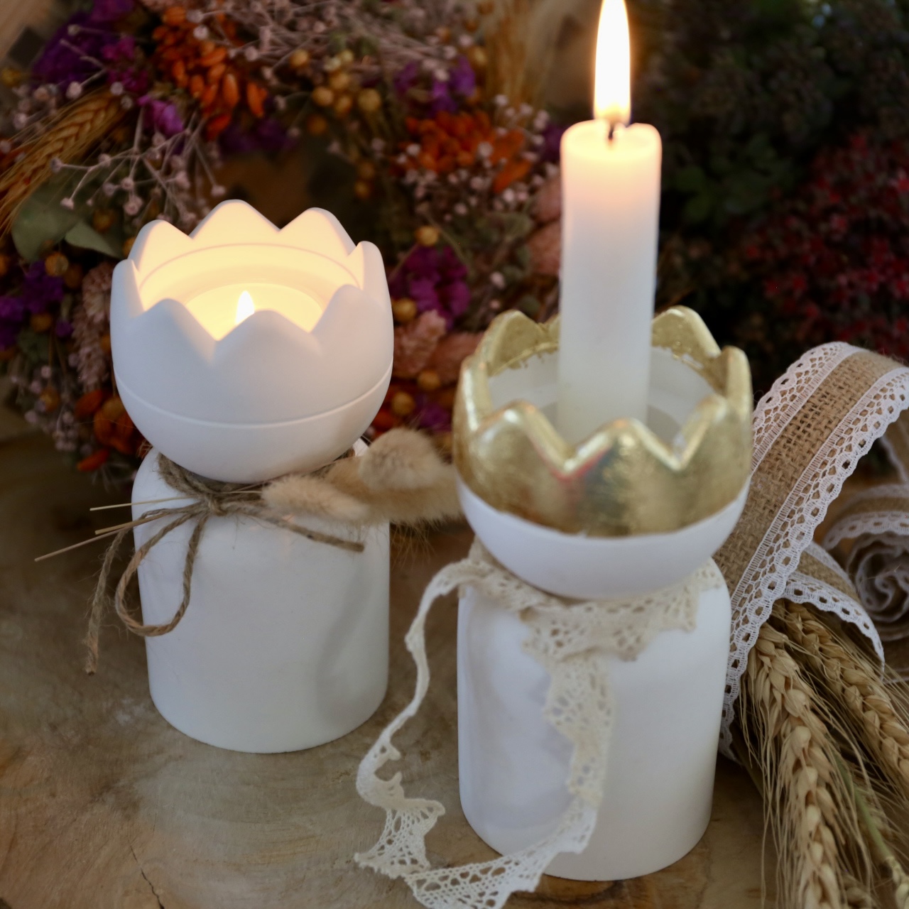 Silikon - Gießform - Kerzenhalter - Teelichthalter - Maxi Teelichthalter - König mit Krone - Weihnachten - Teelichthalter – Bild 19