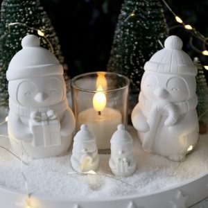 Silikon - Gießform - Mini und Große Weihnachtspinguine - wähle aus 2 Varianten und 2 Größen