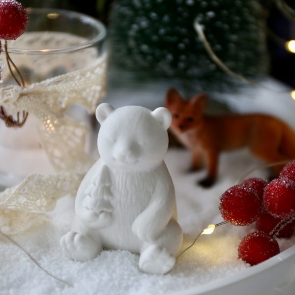 Silikon - Gießform - Mini Bär mit Tannenbaum - Winter / Weihnachten – Bild 4