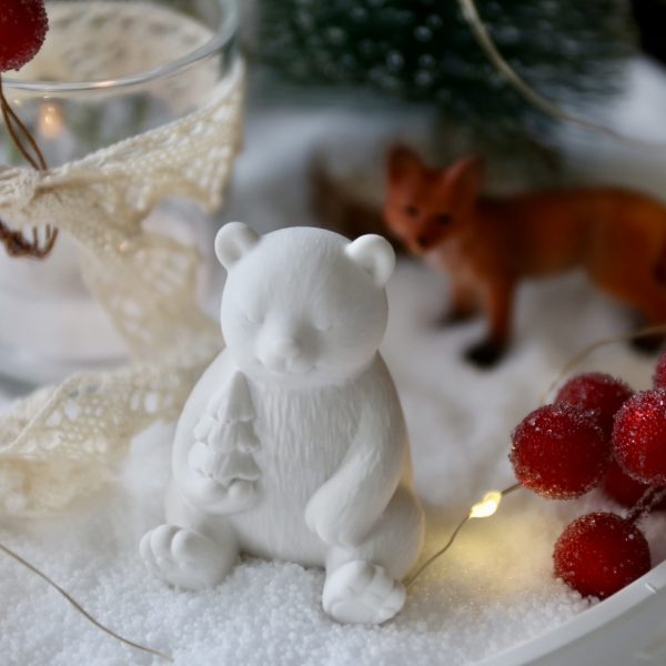 Silikon - Gießform - Mini Bär mit Tannenbaum - Winter / Weihnachten – Bild 5