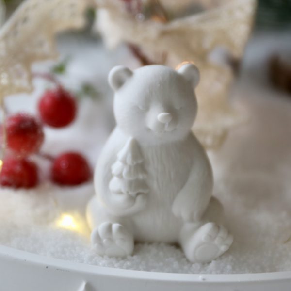 Silikon - Gießform - Mini Bär mit Tannenbaum - Winter / Weihnachten – Bild 8