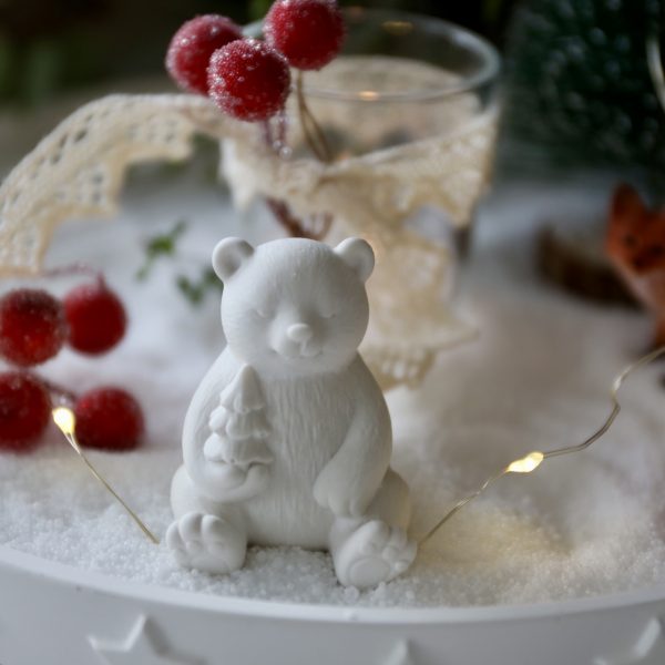 Silikon - Gießform - Mini Bär mit Tannenbaum - Winter / Weihnachten – Bild 9