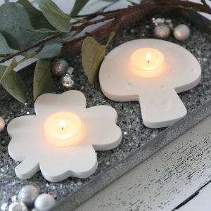 Silikon - Gießform - Teelichthalter - Teelichtteller - Glück - Silvester - wähle aus 2 Varianten