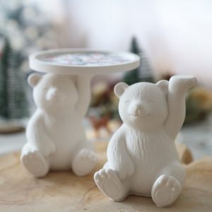 Silikon - Gießform - Niedlicher Eisbär - Tellerhalter - Weihnachten
