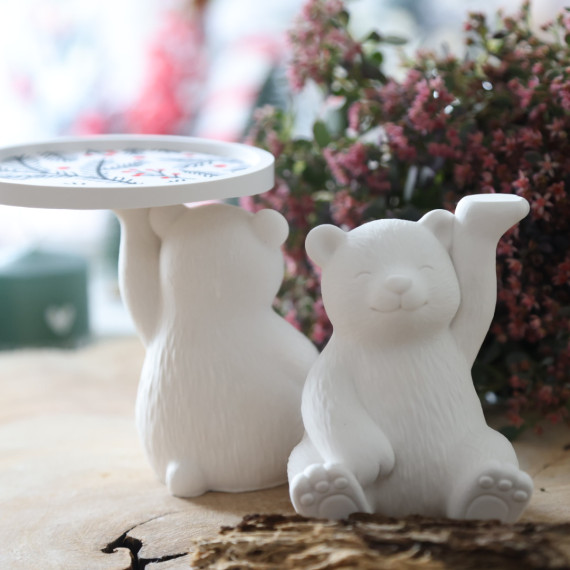 Silikon - Gießform - Niedlicher Eisbär - Tellerhalter - Weihnachten – Bild 2