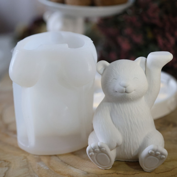 Silikon - Gießform - Niedlicher Eisbär - Tellerhalter - Weihnachten – Bild 8