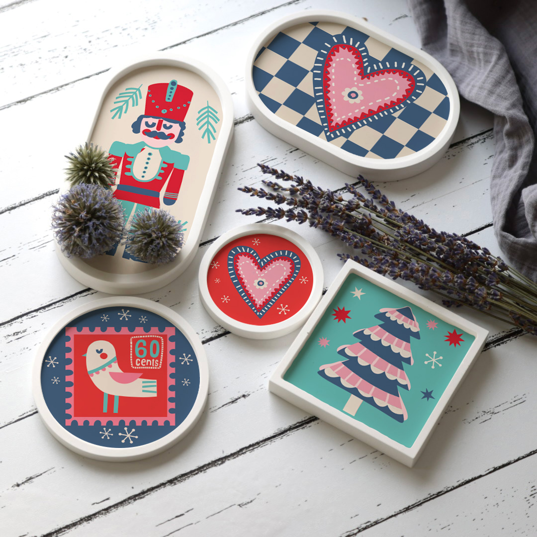 Outdoorstoff - Christmas Special - Inlays für Silikon - Probierset - Bienvenido Colorido - abby and amy