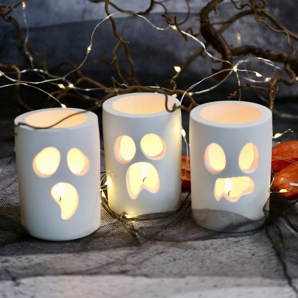 Silikon - Gießform - Windlichter - Kleine Gespenster - Halloween - wähle aus 3 Varianten – Bild 3