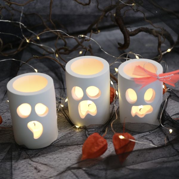 Silikon - Gießform - Windlichter - Kleine Gespenster - Halloween - wähle aus 3 Varianten – Bild 5