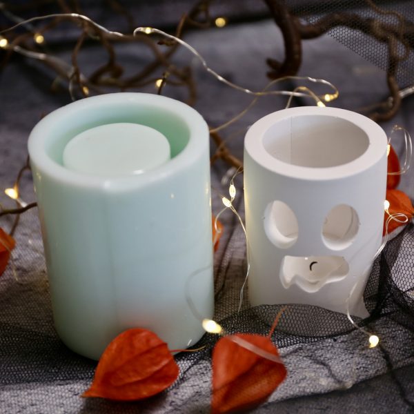 Silikon - Gießform - Windlichter - Kleine Gespenster - Halloween - wähle aus 3 Varianten – Bild 10