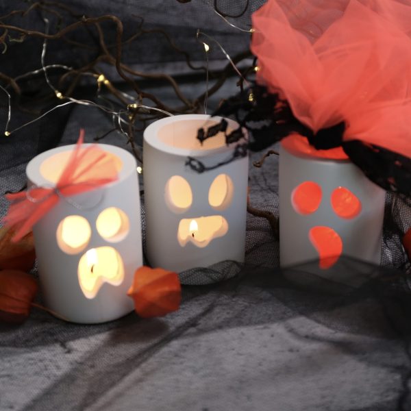 Silikon - Gießform - Windlichter - Kleine Gespenster - Halloween - wähle aus 3 Varianten – Bild 32